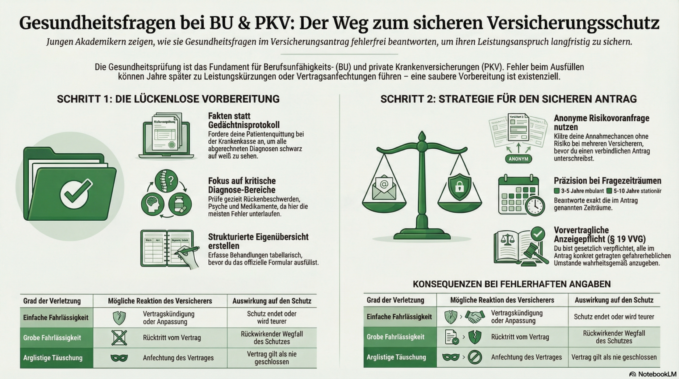 Gesundheitsfragen richtig beantworten bei BU und PKV