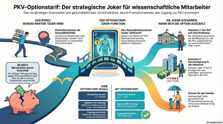 PKV Optionstarif wissenschaftliche Mitarbeiter
