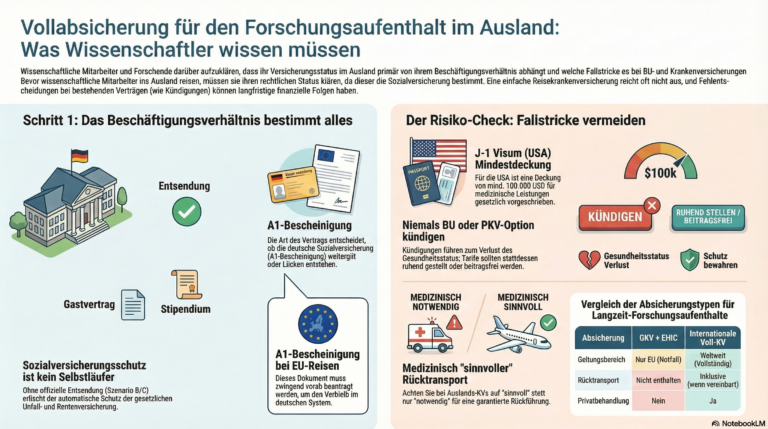 Versicherungsschutz Auslandsforschung Übersicht
